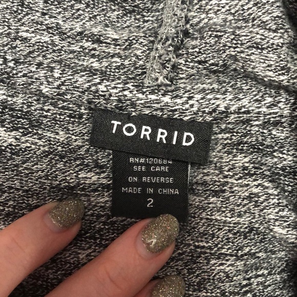 Grey Hooded Torrid Sweatshirt - Picture 4 of 5